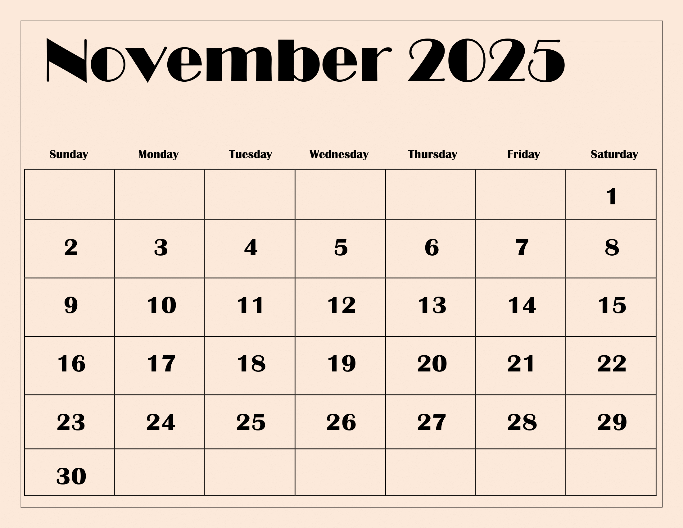 November 2025 Calendar Printable Pdf Template With Holidays for November 2025 Calendar Page